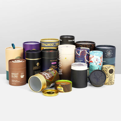 Cylindrical cardboard cosmetic gift paper tube box packaging kraft paper round tube