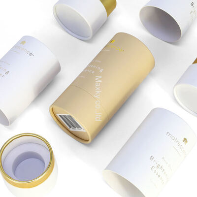 Custom-made rigid round cardboard tea and perfume packaging high-grade paper tubes