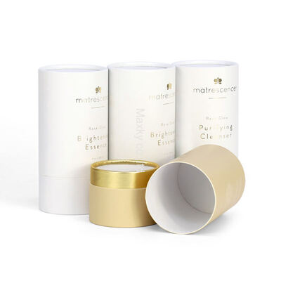 Custom-made rigid round cardboard tea and perfume packaging high-grade paper tubes