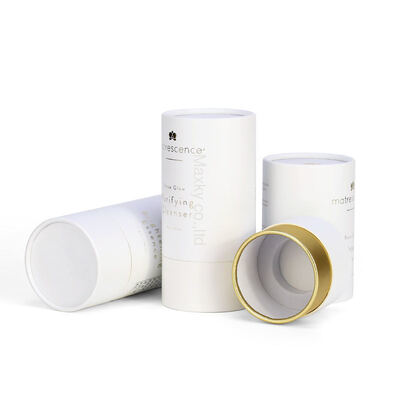 Custom-made rigid round cardboard tea and perfume packaging high-grade paper tubes