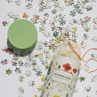 Biodegradable customizable logo cylindrical packaging box, suitable for children's toy puzzle gift packaging.
