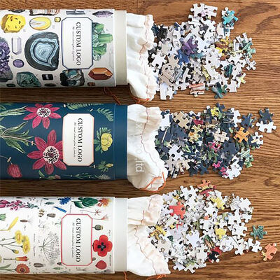 Biodegradable customizable logo cylindrical packaging box, suitable for children's toy puzzle gift packaging.