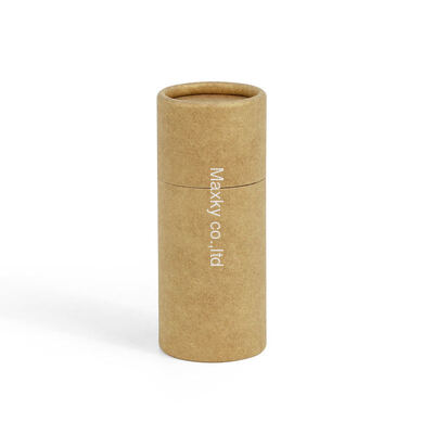 Recycled kraft paperboard tubes in white, brown, and black, custom logo printing available, for packaging.