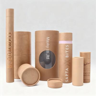 Biodegradable custom-designed deluxe round or cylindrical coffee and tea canisters