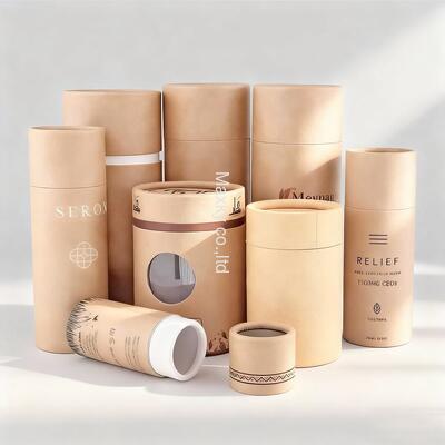 Biodegradable custom-designed deluxe round or cylindrical coffee and tea canisters