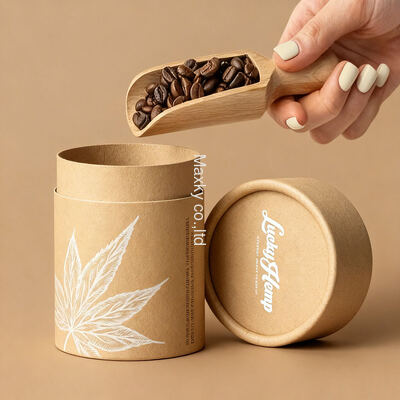 Round cylindrical food-grade tea packaging tube box round container kraft paper tube