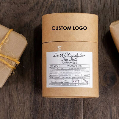 Round cylindrical food-grade tea packaging tube box round container kraft paper tube