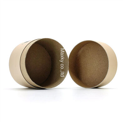 Custom logo printing on round packaging tubes for skincare and cosmetic products, kraft paper tube packaging boxes.
