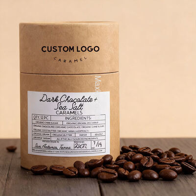 Custom logo printing on round packaging tubes for skincare and cosmetic products, kraft paper tube packaging boxes.