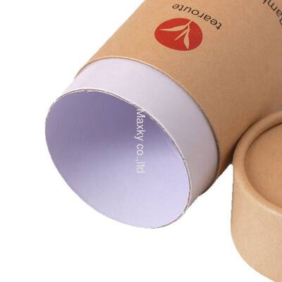 Ecofriendly Customize Size Craft Packaging Tea Paper Tube Cardboard Paper Tube Packaging for Tea Recyclable Kraft Paper Tube