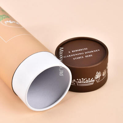 Wholesale biodegradable round paper tube containers for packaging cosmetics, gifts, food, nuts and tea.