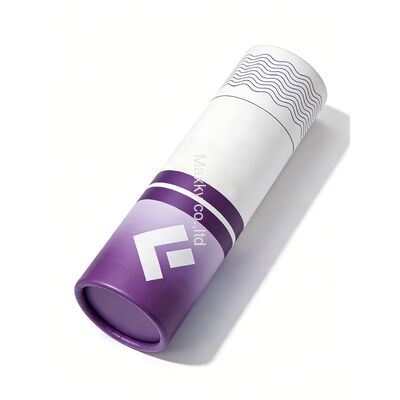 Eco-friendly paper tube packaging for cosmetics, custom printing available.