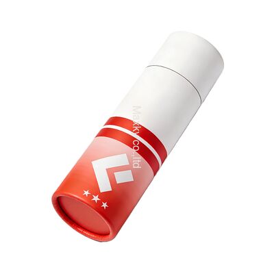 Eco-friendly paper tube packaging for cosmetics, custom printing available.