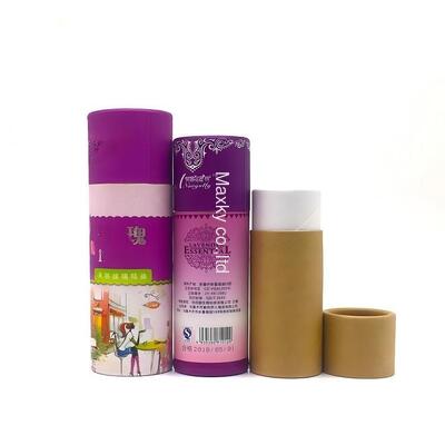 Customized skincare essential oil paper tube packaging; purple or other desired colors are available.