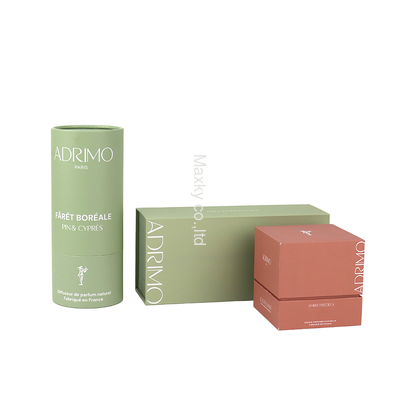 Recyclable kraft paper tubes, suitable for perfumes. Colors and styles can be customized.