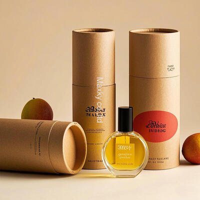 Recyclable kraft paper tubes, suitable for perfumes. Colors and styles can be customized.