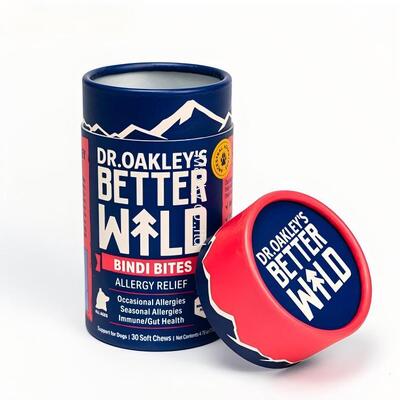 Customized eco-friendly wholesale round paper tubes, red or custom colors, for pet food packaging.