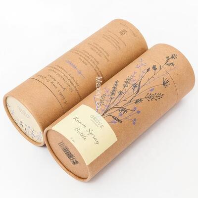 Offset printing luxury cylindrical bottle packaging, food grade, used for packaging food and beverages.