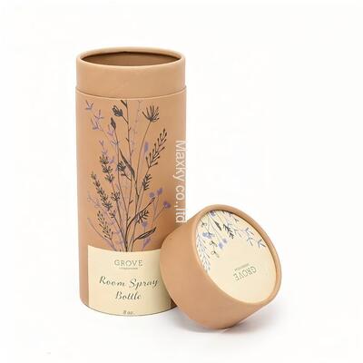 Offset printing luxury cylindrical bottle packaging, food grade, used for packaging food and beverages.