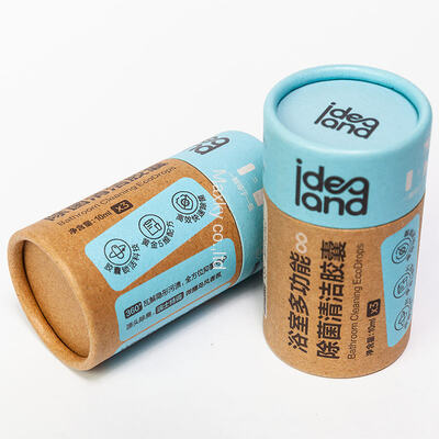 Custom-sized eco-friendly portable kraft paper tubes/cans for cleaning