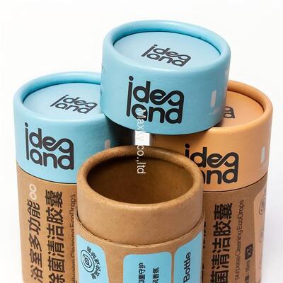 Custom-sized eco-friendly portable kraft paper tubes/cans for cleaning