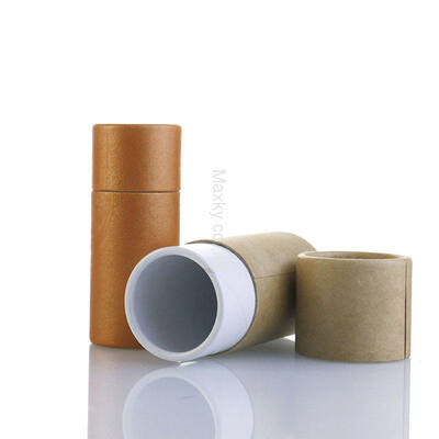 Luxury custom-made paper tubes, suitable for cosmetics and fragrance packaging, made from biodegradable recycled materials.