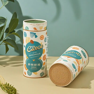 Custom hot stamping logo printed cardboard food and snack round paper cans