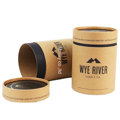 Custom logo natural kraft paper cans, biodegradable, environmentally friendly and recyclable, perfect for cereal snacks and gifts.