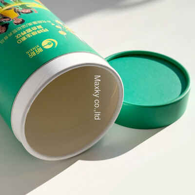 Cylindrical packaging food-grade cardboard, suitable for protein powder, vitamin capsules, etc.
