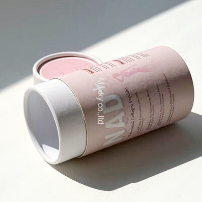 Food Grade Paper Tube Supplement Packaging Cylinder for Health Nutrition Products Eco Friendly Custom Paper Tube