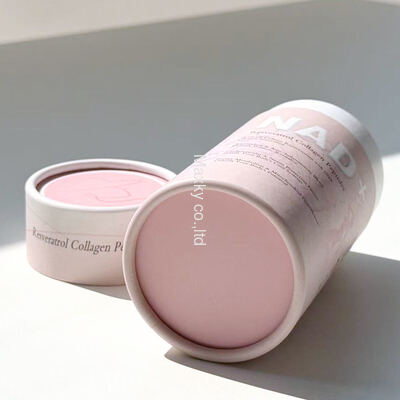 Food Grade Paper Tube Supplement Packaging Cylinder for Health Nutrition Products Eco Friendly Custom Paper Tube