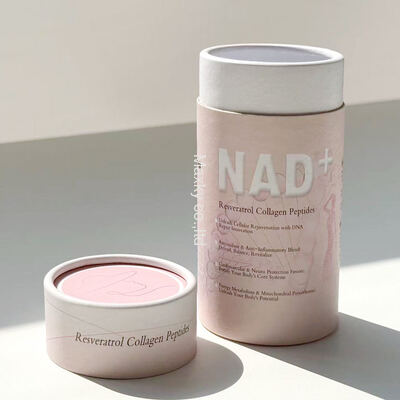 Food Grade Paper Tube Supplement Packaging Cylinder for Health Nutrition Products Eco Friendly Custom Paper Tube