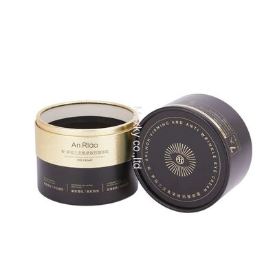 Eco-friendly cylindrical paper tube packaging with custom logo design, suitable for perfumes and skincare products, recyclable