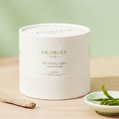 Custom Printed Eco-friendly Cylinder Paper Can Hot Stamping Custom Color for  Cosmetic Cream Lotion Packaging