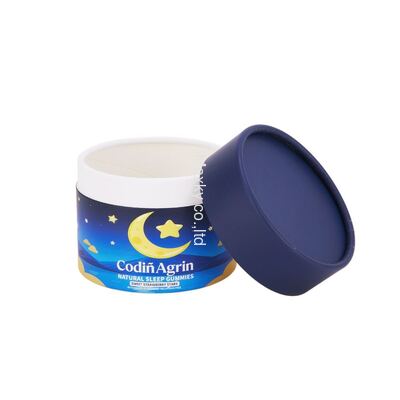 Eco Friendly Health Supplement Packaging Paper Tube Cylinder Gift Box Custom Logo Custom Color Bread Chocolate