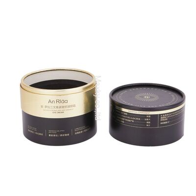 Black and Gold Paper Tube Packaging for Perfume Wine Whisky Cosmetic Bottles-Eco-Friendly Durable Recycled Material