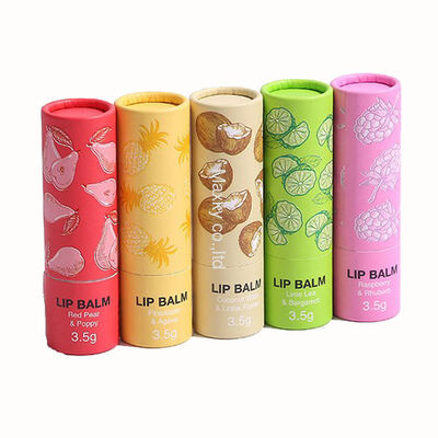 Customized push-pull replaceable kraft paper lipstick tray container packaging paper tube
