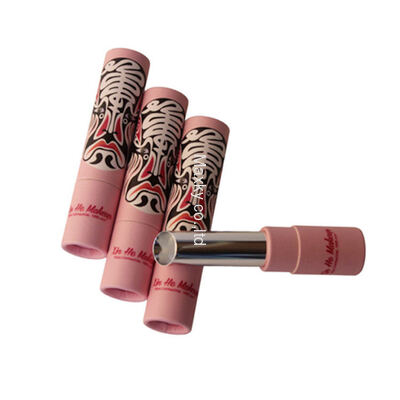 Customized push-pull replaceable kraft paper lipstick tray container packaging paper tube