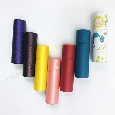 Gold push-type lip balm, eco-friendly design, 10ml, 6g, 7g paper tube packaging