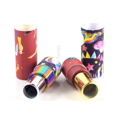 Gold push-type lip balm, eco-friendly design, 10ml, 6g, 7g paper tube packaging