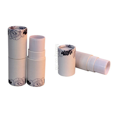Custom  Mini Packaging Cardboard Lip Balm Tray Lipgloss 14g 15g 10ml Kraft Twist Paper Tube for Lip Oil Balm