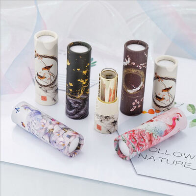 Customized eco-friendly kraft paper deodorizer tubes, lipstick tubes, and twist-up lipstick tubes.