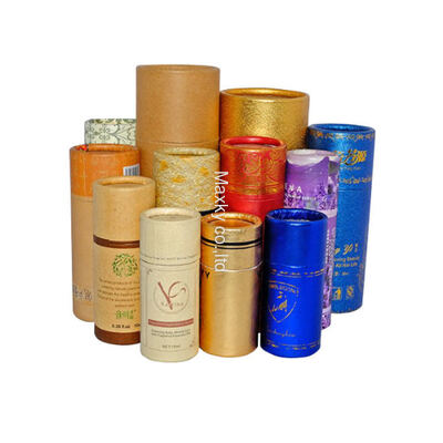Customized deluxe dried herbal packaging cardboard tubes, curry powder containers, bulk herbal tea paper tubes