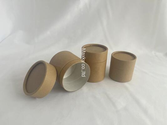 Environmentally friendly, reusable paper tube packaging, suitable for sunscreen and body lotion jar products.