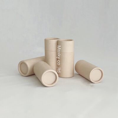 Biodegradable custom cardboard lipstick tube packaging, lipstick deodorant stick container, paper tube