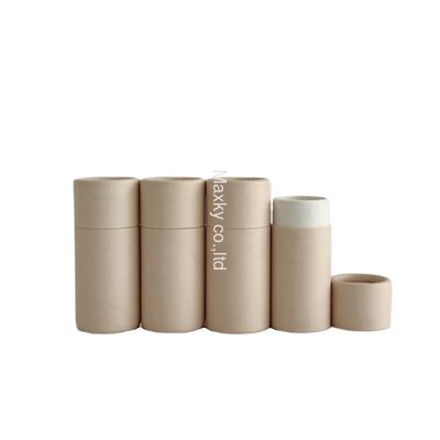 Biodegradable custom cardboard lipstick tube packaging, lipstick deodorant stick container, paper tube