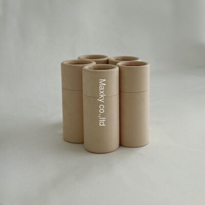 Biodegradable custom cardboard lipstick tube packaging, lipstick deodorant stick container, paper tube