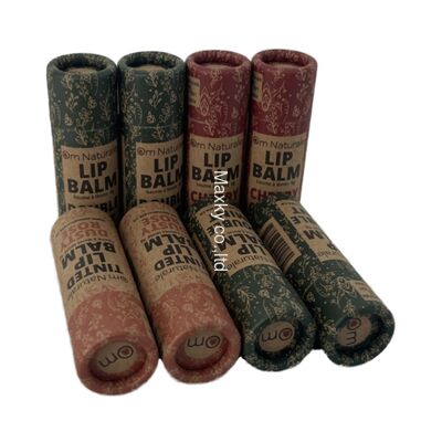 Custom-designed paper tubes suitable for packaging lip balm, cosmetics, and deodorants.