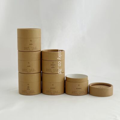 Customized cylindrical tube packaging, suitable for tea, cosmetic paper can packaging, food-grade cardboard containers.