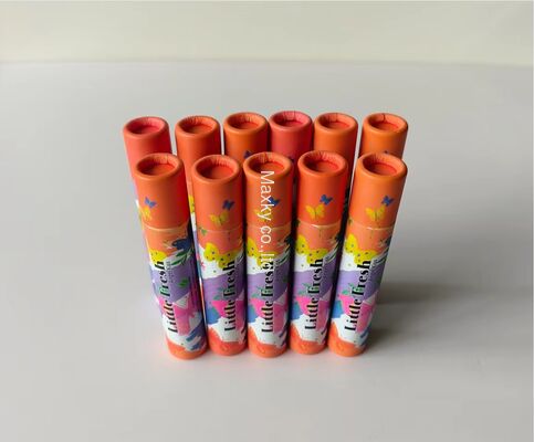 Slim cylindrical container, suitable for aromatherapy stick packaging and push-pull lip balm tubes.